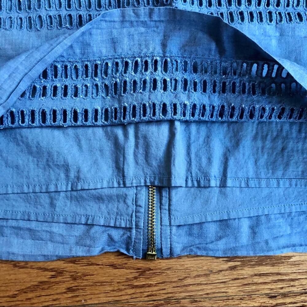 GAP Eyelet Lined Cotton Casual Blue Mini Skirt Women’s Size 4 NWOT - Picture 3 of 4